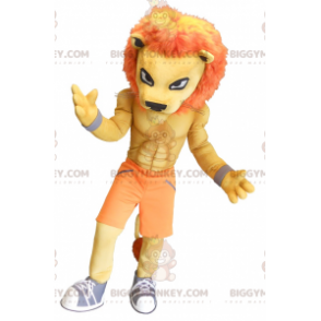 Muscle Orange Tiger BIGGYMONKEY™ maskotkostume - Biggymonkey.com