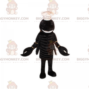 Μαύρος αστακός BIGGYMONKEY™ μασκότ στολή με καπέλο σεφ -