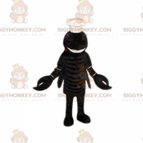 Traje de mascote de lagosta preta BIGGYMONKEY™ com chapéu de chef - Mascotes de peixe - BIGGYMONKEY_015881 - BiggyMonkey.com