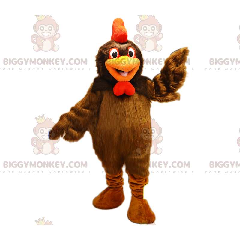 Brown Chicken BIGGYMONKEY™ maskottiasu - Kanan maskotit - Kukot - Kanat - BIGGYMONKEY_015888 - BiggyMonkey.com