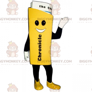Kostým maskota BIGGYMONKEY™ s úsměvem z novin – Biggymonkey.com