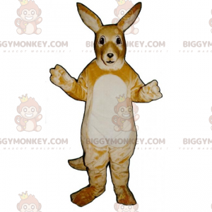 Hvid Bellied Kangaroo BIGGYMONKEY™ maskotkostume -