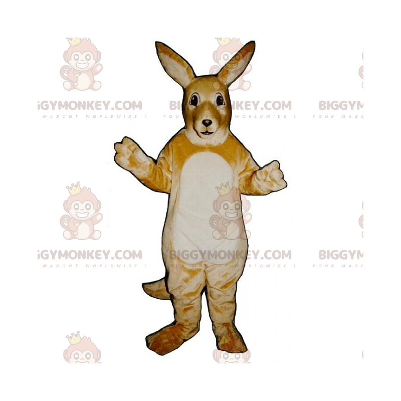Fantasia de mascote de canguru de barriga branca BIGGYMONKEY™ – Fantasia de mascote de canguru de barriga branca BIGGYMONKEY™ –