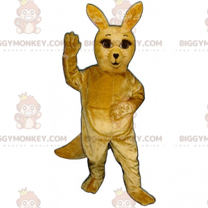 BIGGYMONKEY™ Känguru-Maskottchen-Kostüm mit langen Wimpern -