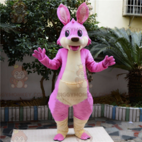 Pinkes Känguru BIGGYMONKEY™ Maskottchen Kostüm - Biggymonkey.com