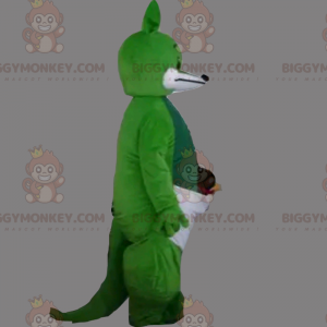 Στολή μασκότ BIGGYMONKEY™ Green Kangaroo - Μασκότ καγκουρό - BIGGYMONKEY_015912 - BiggyMonkey.com