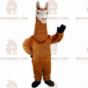 Disfraz de mascota BIGGYMONKEY™ de llama marrón -