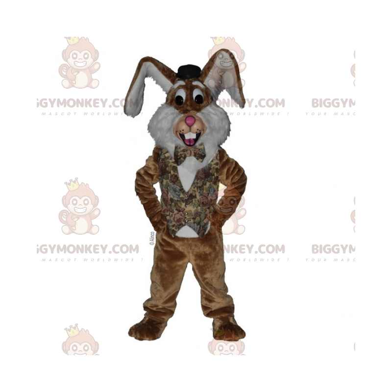 Costume de mascotte BIGGYMONKEY™ de lapin aux grandes oreilles Costume de mascotte BIGGYMONKEY™ de lapin aux grandes oreilles