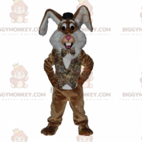 Fantasia de mascote de coelho orelhudo grande BIGGYMONKEY™ –