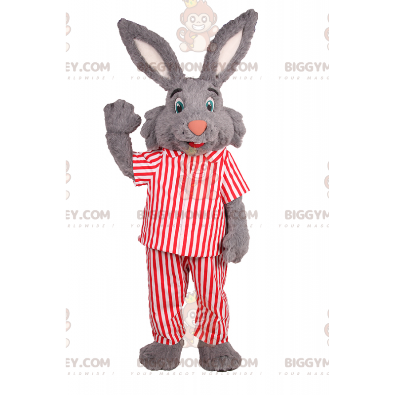 Costume de mascotte BIGGYMONKEY™ de lapin aux grandes oreilles