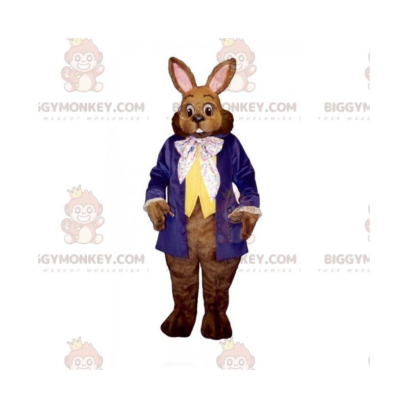Konijn met ronde bril BIGGYMONKEY™ mascottekostuum - Konijn met ronde bril BIGGYMONKEY™ mascottekostuum -