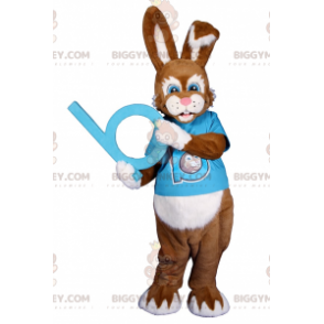 Blue Eyed Bunny BIGGYMONKEY™ Maskottchenkostüm mit T-Shirt - Kaninchen Maskottchen - BIGGYMONKEY_015933 - BiggyMonkey.com