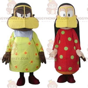 Duo de mascottes BIGGYMONKEY™ de femmes orientales très