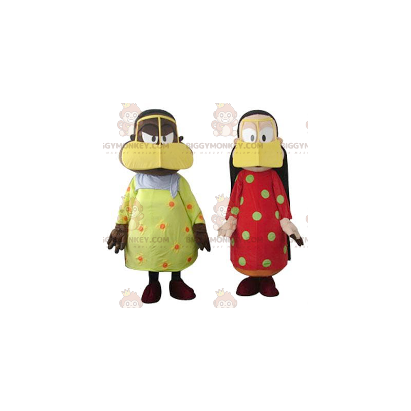2 BIGGYMONKEY™s mascota de mujeres orientales muy coloridas - 2 BIGGYMONKEY™s mascota de mujeres orientales muy coloridas -