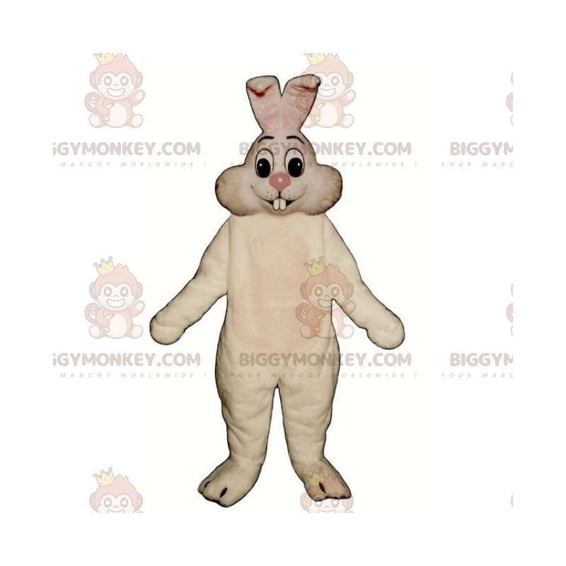 Pink Nosed White Rabbit BIGGYMONKEY™ maskottiasu - Pink Nosed White Rabbit BIGGYMONKEY™ maskottiasu -