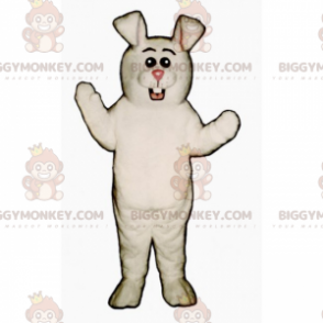 BIGGYMONKEY™ Mascot Costume White Rabbit With Pink Nose And