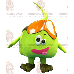 Costume de mascotte BIGGYMONKEY™ de pomme de poire verte géante