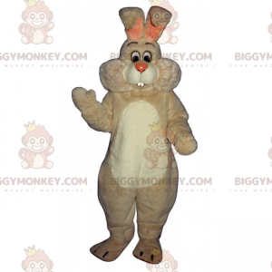 Big Cheeked White Rabbit BIGGYMONKEY™ Mascottekostuum -