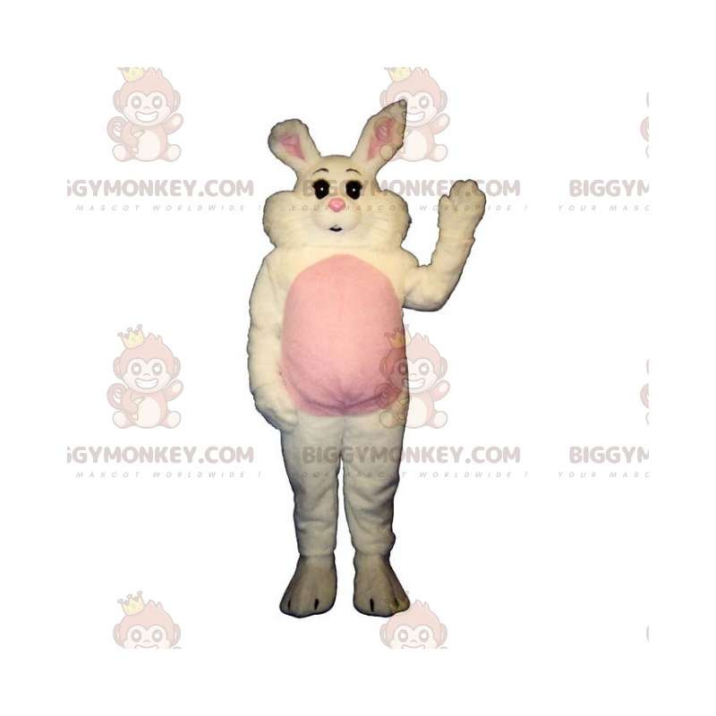 Stor, mjuk kinder, vit kanin BIGGYMONKEY™ maskotdräkt - Stor, mjuk kinder, vit kanin BIGGYMONKEY™ maskotdräkt -