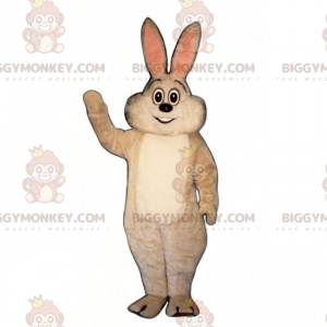 Kostým maskota BIGGYMONKEY™ bílého králíka s růžovýma ušima –