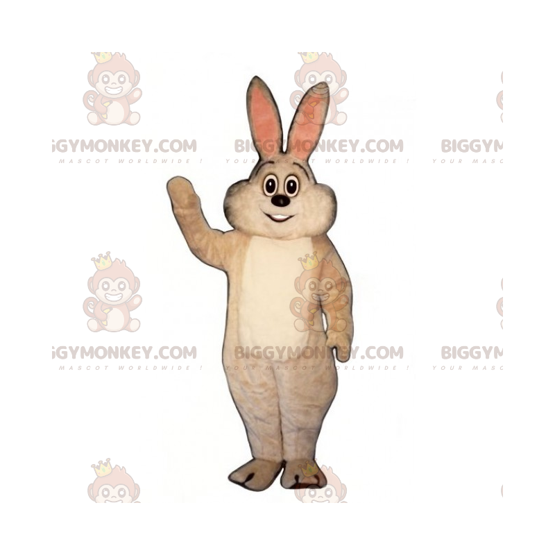 BIGGYMONKEY™ valkoinen kani vaaleanpunaisilla korvilla BIGGYMONKEY™ valkoinen kani vaaleanpunaisilla korvilla