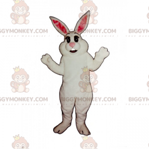 Κλασική στολή μασκότ BIGGYMONKEY™ White Rabbit - Μασκότ κουνελιού - BIGGYMONKEY_015958 - BiggyMonkey.com