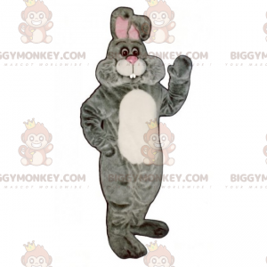 Kostým maskota šedého králíka BIGGYMONKEY™ Soft White Bellied –