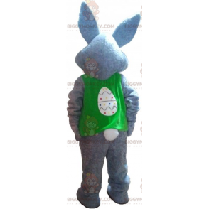 BIGGYMONKEY™ Gray Rabbit Mascot Costume with Jacket -