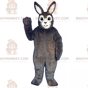 Traje de mascote clássico de coelho cinza BIGGYMONKEY™ –