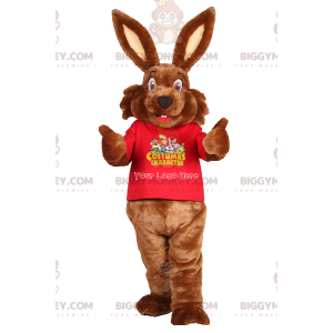 Disfraz de mascota BIGGYMONKEY™ conejo marrón con grandes