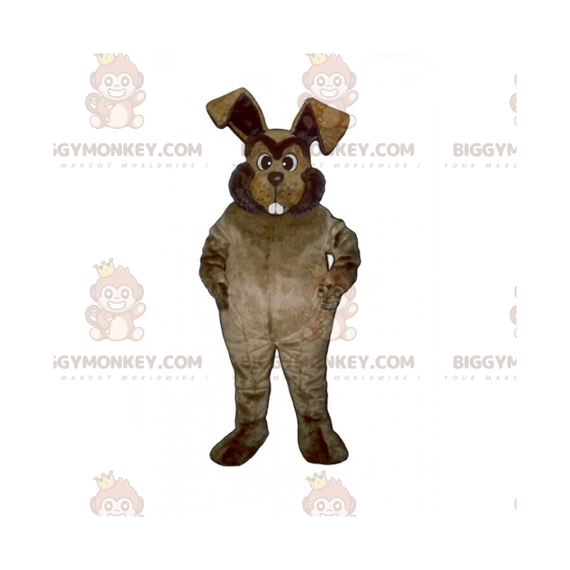 Big Hampaat Ruskea pupu BIGGYMONKEY™ maskottiasu -