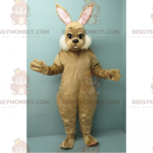 Brown Rabbit and White Cheeks BIGGYMONKEY™ Mascot Costume -