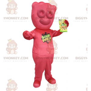 Costume de mascotte BIGGYMONKEY™ de bonbon rouge géant -