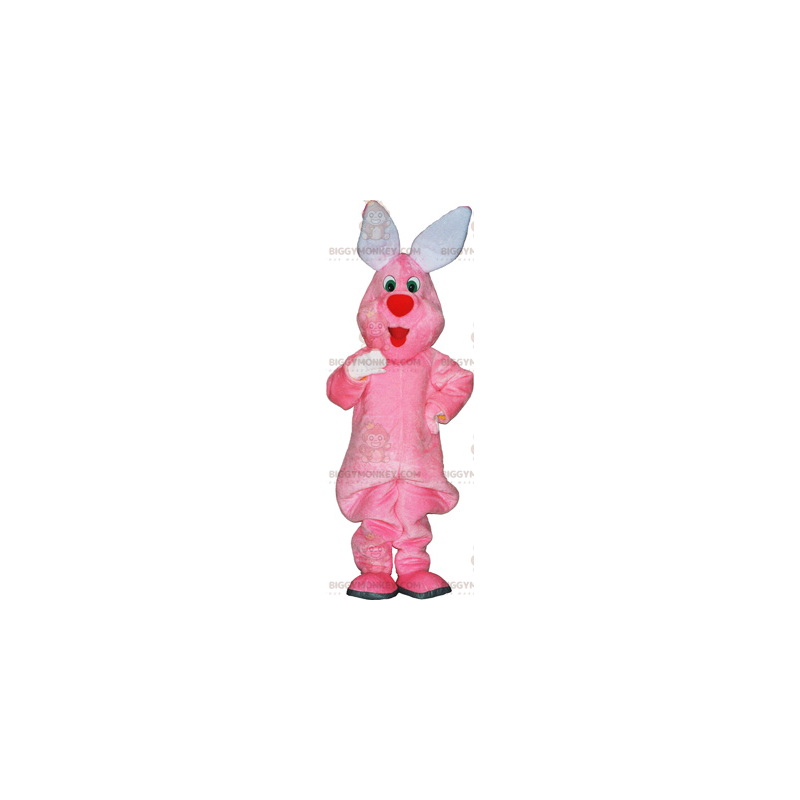 Pehmeä vaaleanpunainen pupu BIGGYMONKEY™ maskottiasu - Pehmeä vaaleanpunainen pupu BIGGYMONKEY™ maskottiasu -