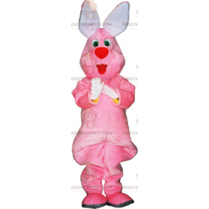 Plysch rosa kanin BIGGYMONKEY™ maskotdräkt - Kaninmaskot - BIGGYMONKEY_015991 - BiggyMonkey.com