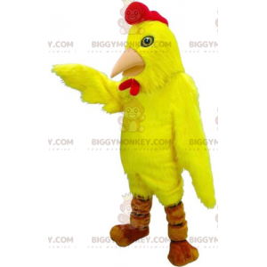 Yellow and Red Rooster Hen Bird BIGGYMONKEY™ Mascot Costume -