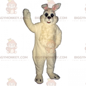 Στολή μασκότ BIGGYMONKEY™ All White Rabbit - Biggymonkey.com