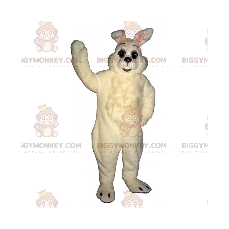Helt hvid kanin BIGGYMONKEY™ maskotkostume - Biggymonkey.com Helt hvid kanin BIGGYMONKEY™ maskotkostume - Biggymonkey.com