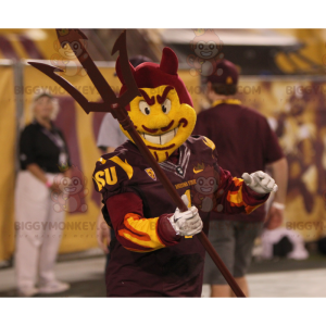 Giant Red and Yellow Devil BIGGYMONKEY™ Mascot Costume -