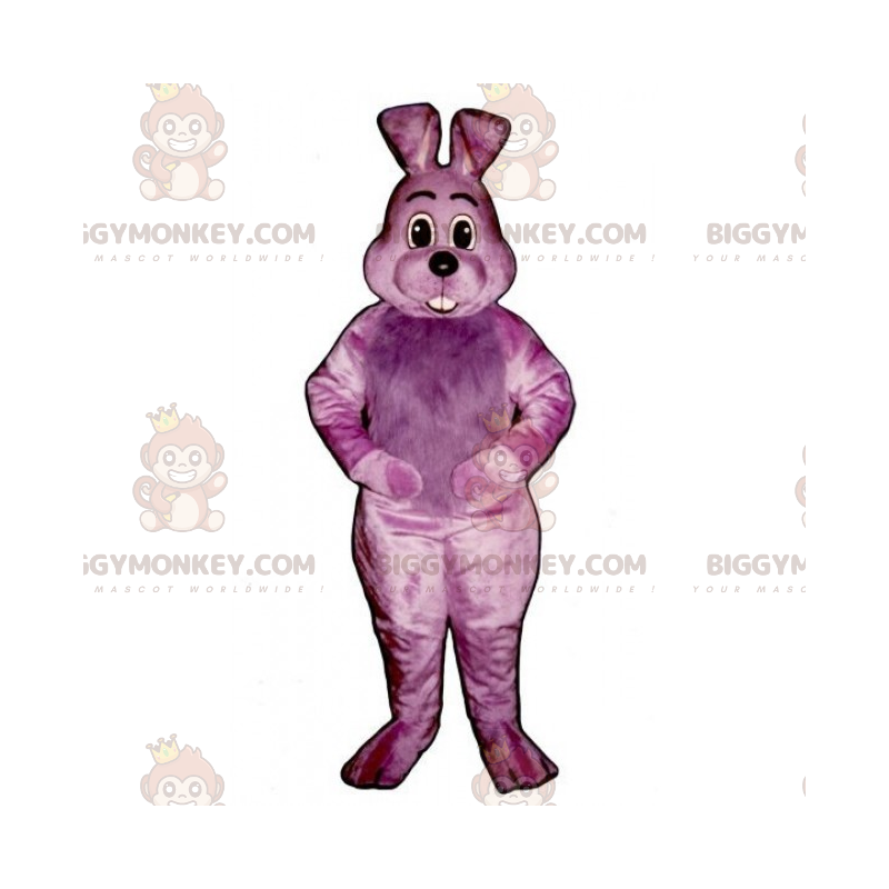 Fantasia de mascote de coelho roxo BIGGYMONKEY™ – Fantasia de mascote de coelho roxo BIGGYMONKEY™ –