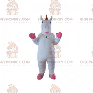 Costume de mascotte BIGGYMONKEY™ de licorne blanche aux pattes