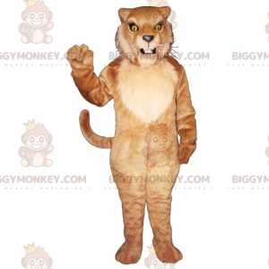 Löwe mit langen Schnurrhaaren BIGGYMONKEY™ Maskottchenkostüm -