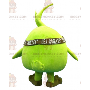 Traje de mascote BIGGYMONKEY™ maçã verde pera gigante –