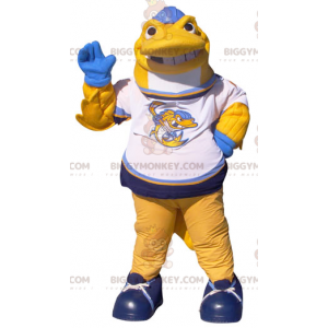 Yellow White Blue Fish BIGGYMONKEY™ Mascot Costume -