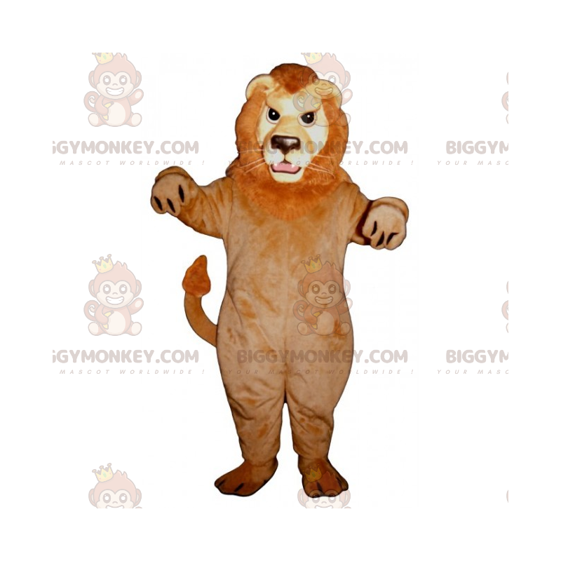 Costume da mascotte Leone BIGGYMONKEY™ con criniera di zenzero Costume da mascotte Leone BIGGYMONKEY™ con criniera di zenzero