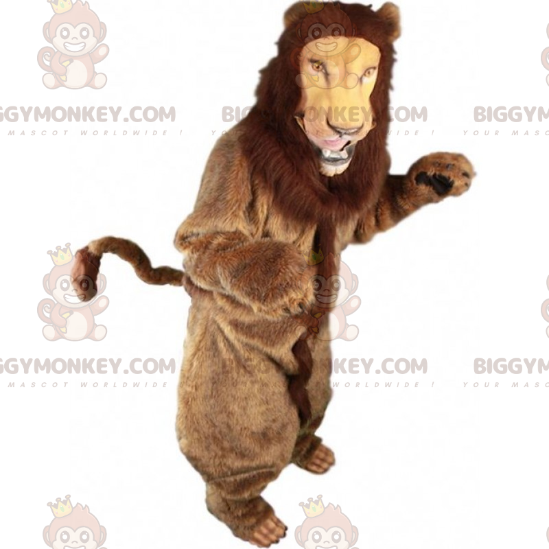 Costume da mascotte Leone BIGGYMONKEY™ con Formato L (175-180 CM)