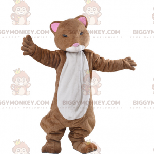 BIGGYMONKEY™ Brown and White Ferret Hamster Mascot Costume -