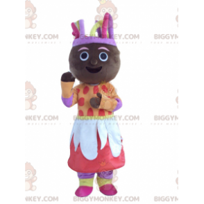 Costume de mascotte BIGGYMONKEY™ de femme africaine en tenue