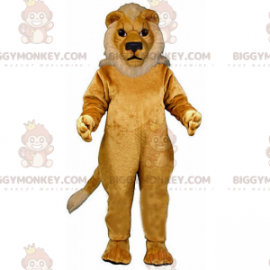 BIGGYMONKEY™ Mascot Costume of Beige Lion with White Mane -