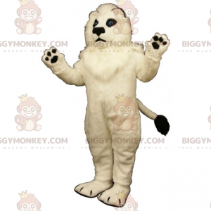 Disfraz de mascota León Blanco BIGGYMONKEY™ - Biggymonkey.com